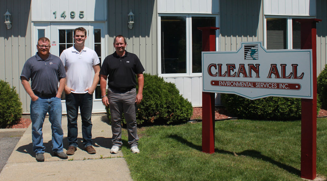 Project Managers for Clean All's Disaster Restoration  Division - Pictured (left-to-right) are Rob Hayward, Nathaniel Cardinal, and Larry Valade